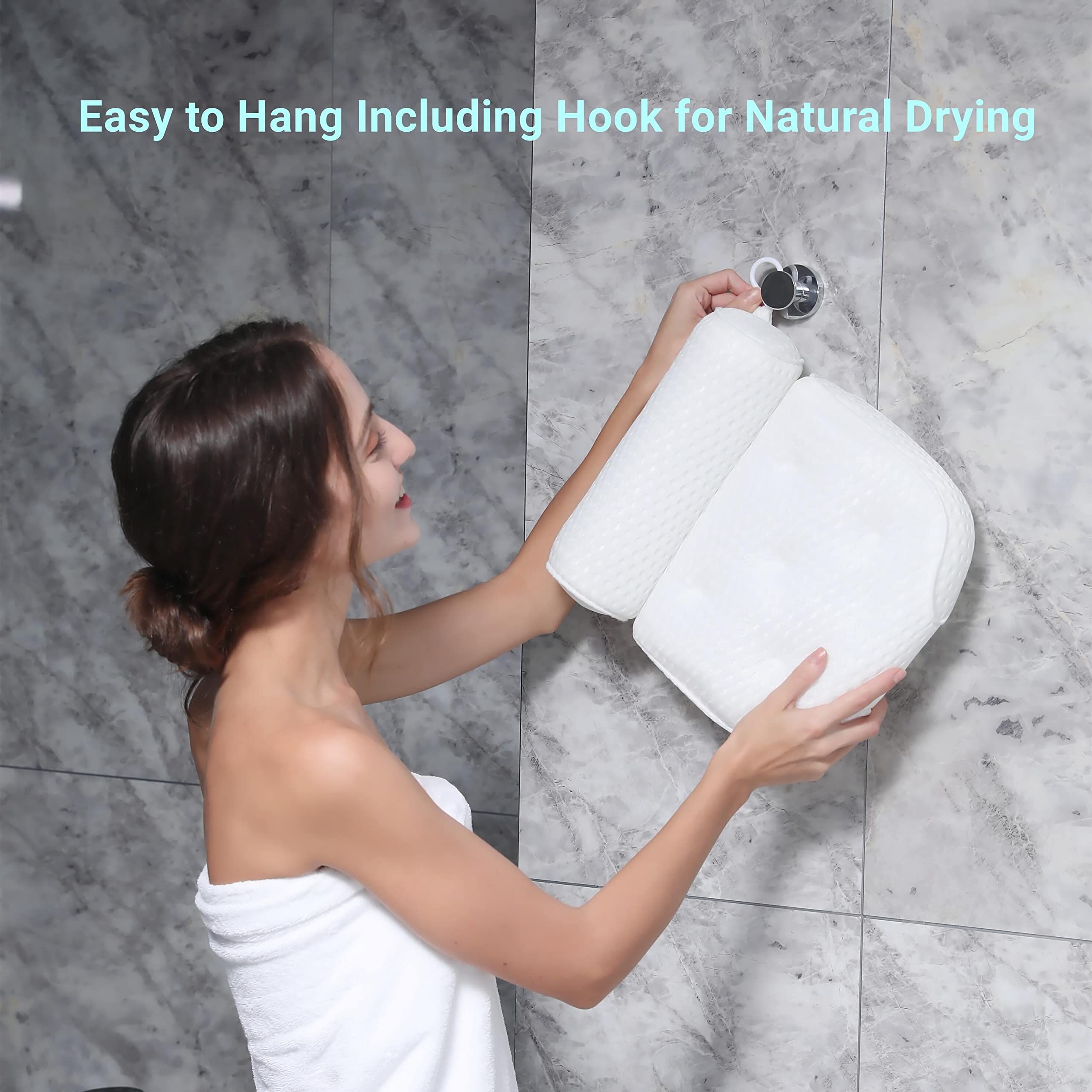 Bath Pillows for Tub with Waterproof Air Mesh Material Technology and Slip view 2