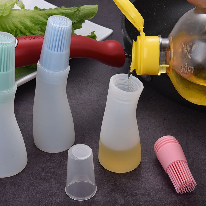 3 Pcs High Temperature Silicone Oil Bottle Brush Barbecue Baking Cake Brush view 2