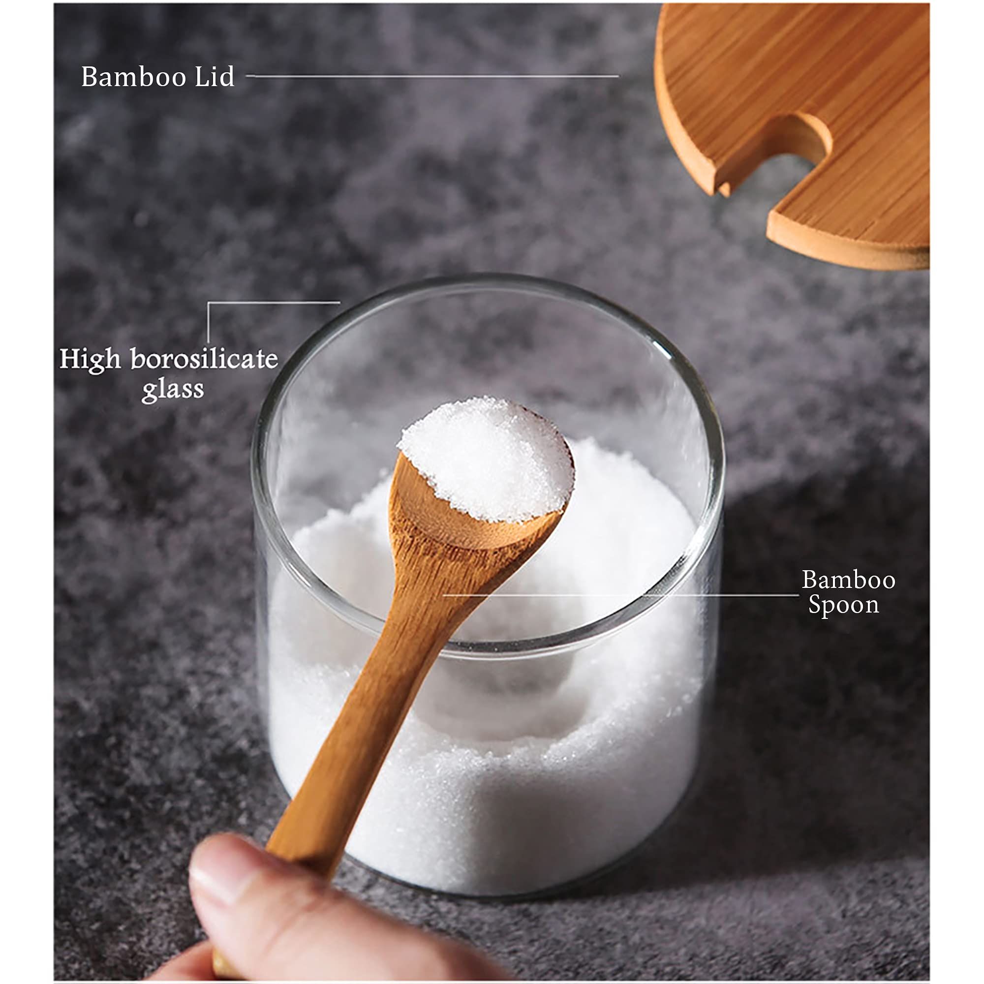 3 PCS Stylish Simple Condiment Canisters Pots Set view 5