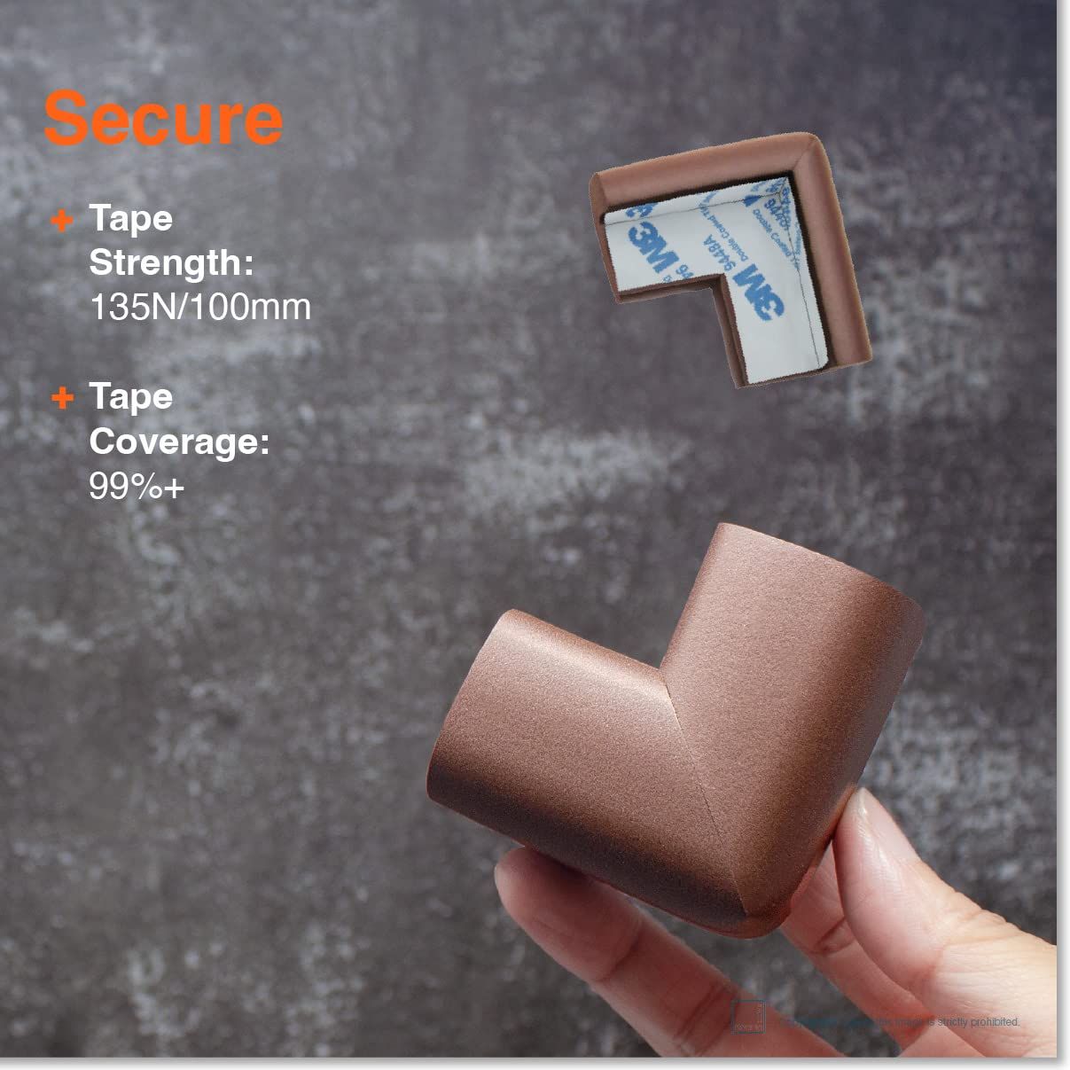 Corner Protector for Baby (4 Large Corners) -Heavy-Duty Soft Rubber Foam view 4