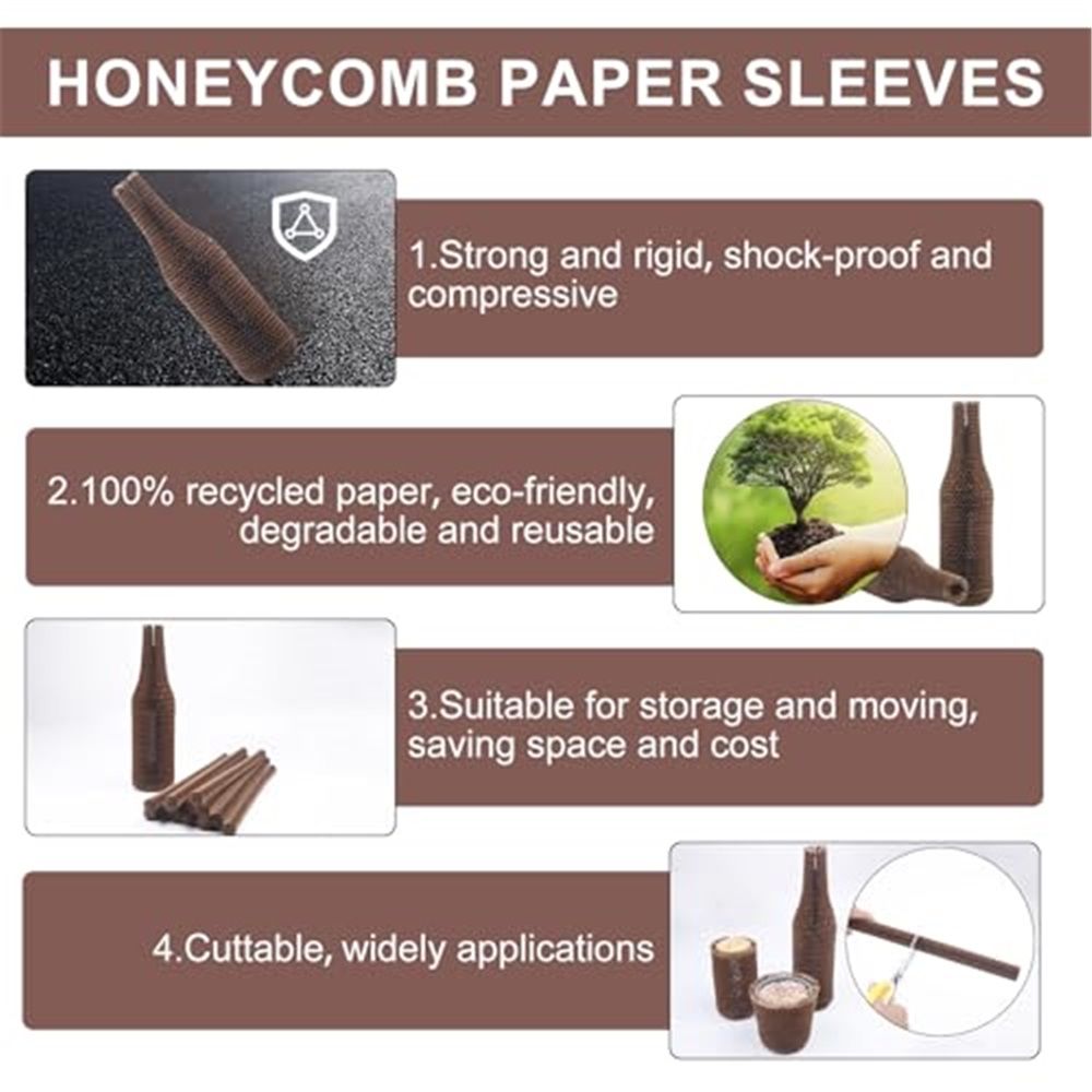 16 Set Wine Bags for Travel Honeycomb Paper view 3