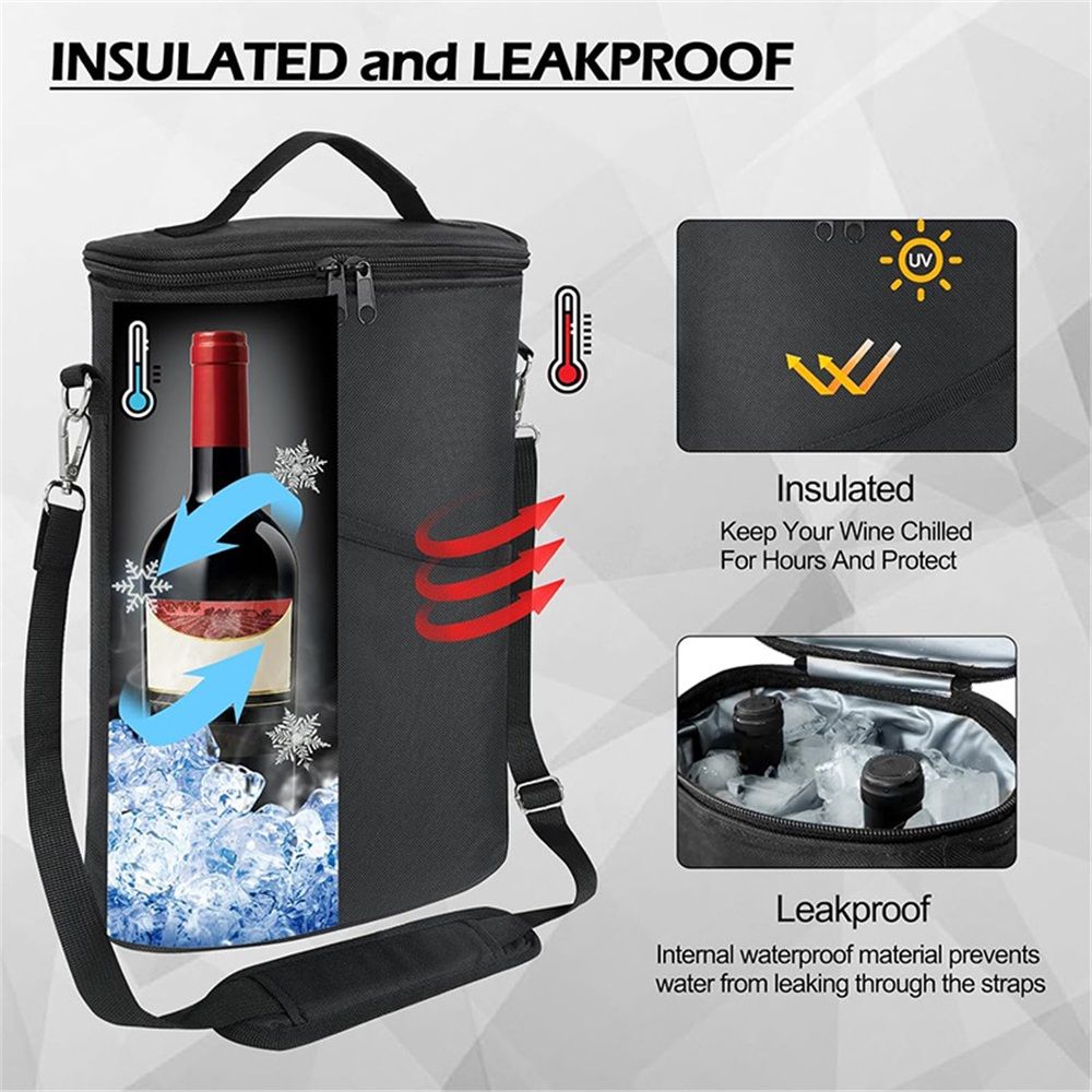 2 Bottle Wine Carrier Tote view 4