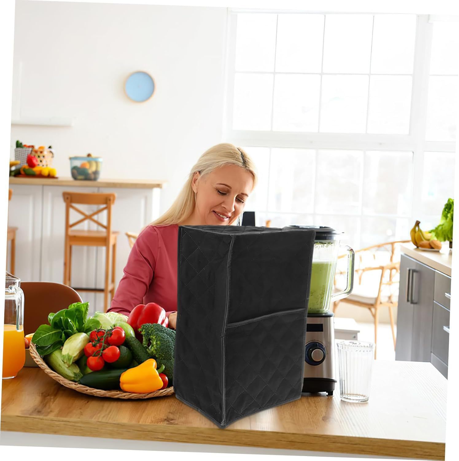 Dust Proof Stain Resistant Blender Cover for Home Kitchen Black Home view 4
