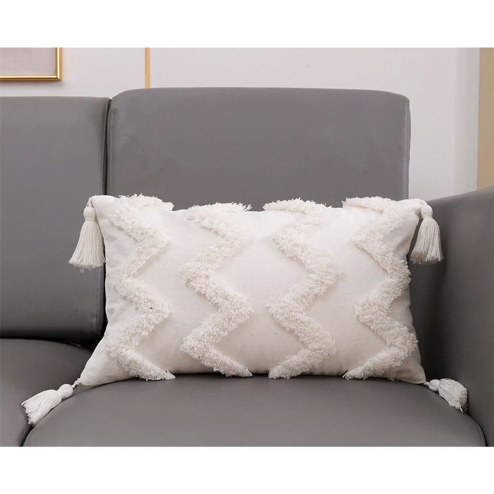 Boho Woven Tufted Pillowcase view 2