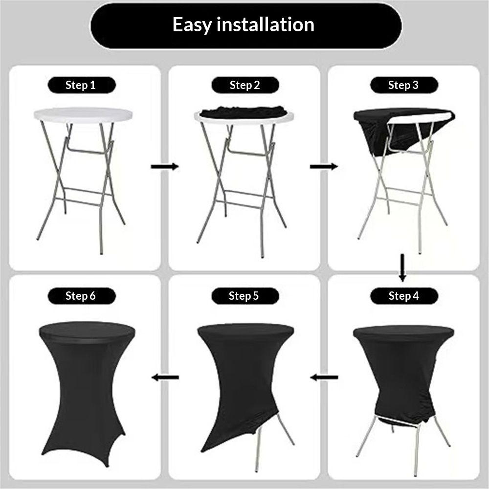 Polyester Black Table Cover view 5