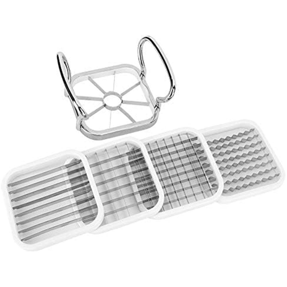 Fry Maker, 5in 1 Stainless Steel Potatoes Fruit Cutter Chipper Chopper Maker view 2