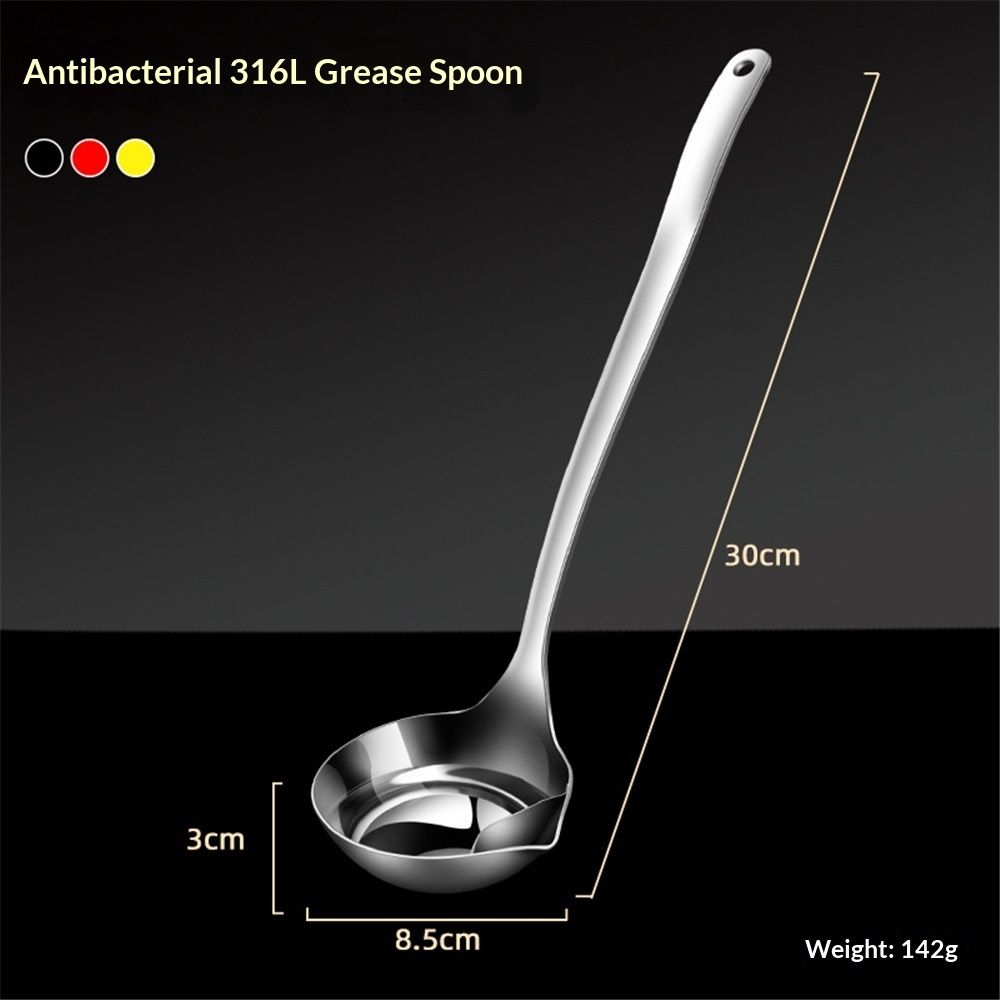 Oil Separating Stainless Steel Soup Ladle/Grease Trap Long Spoon/Fat Separator view 5