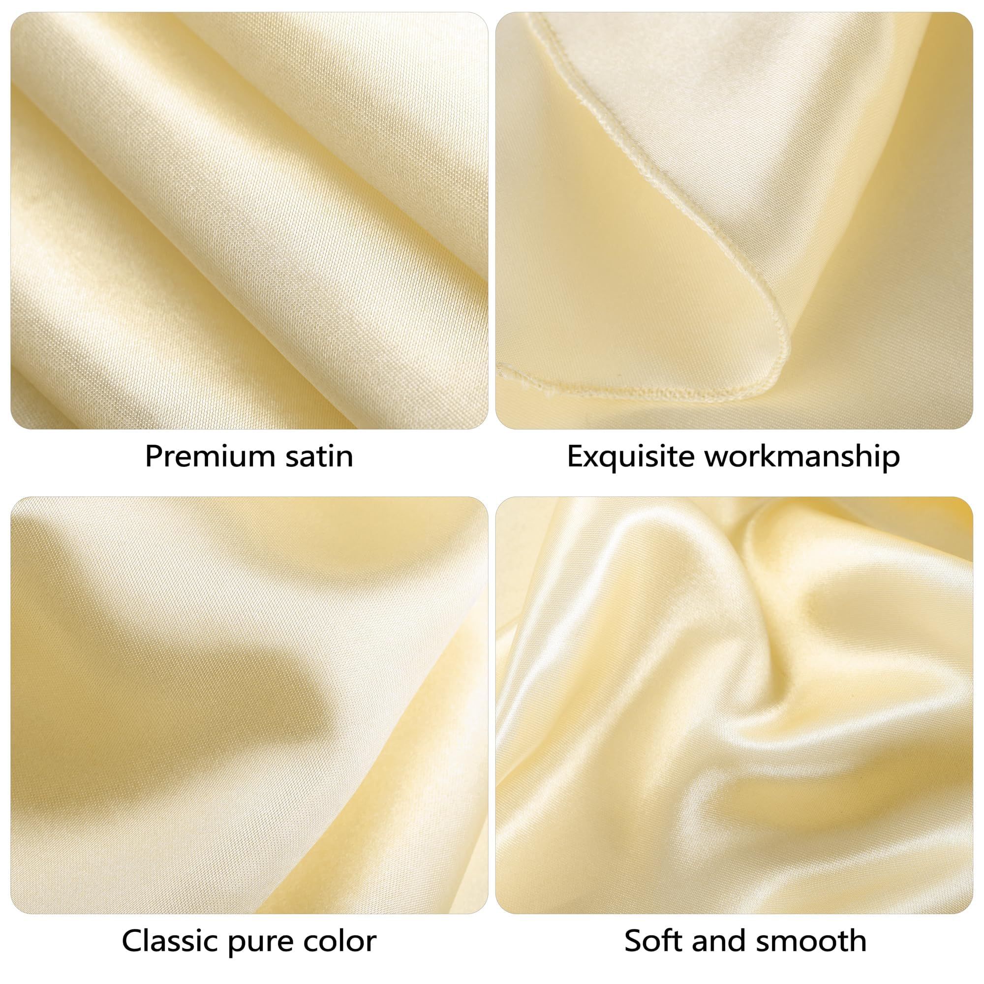 120cm Round Satin TableclothsOverlay Round Satin Table Cover Bright Silk view 4