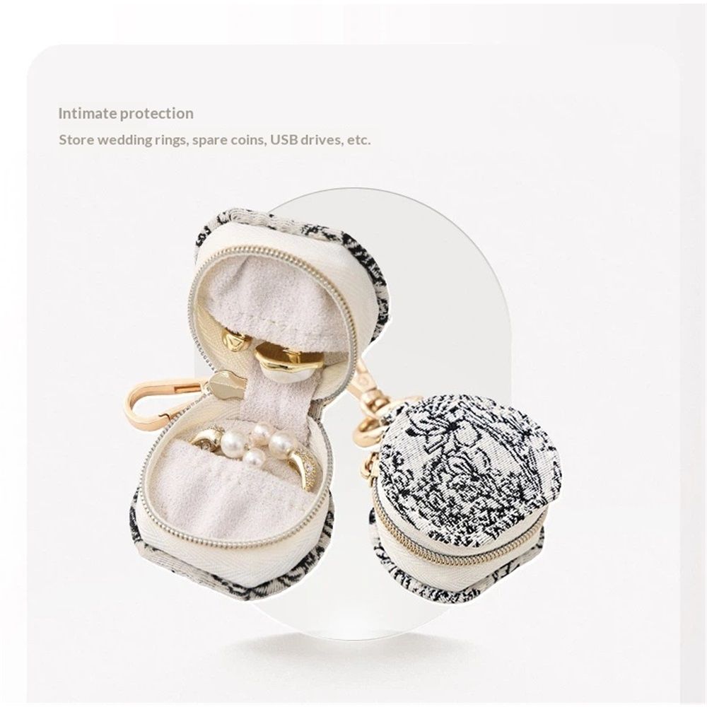 2 pack Jewelry Ring Holder Box with Keychain view 3