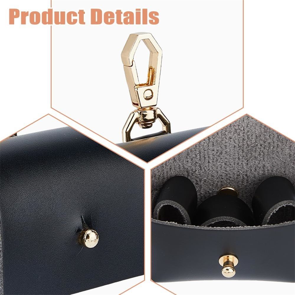 2 pack Black Dog Ring Bearer Pillow - Leather Wedding Ring Holder for Pet view 3