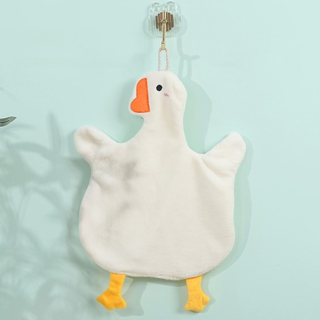 1pc, Cartoon Duck Hand Towel, Strong Absorbency, Quick Dry, Hanging Kitchen — image 1