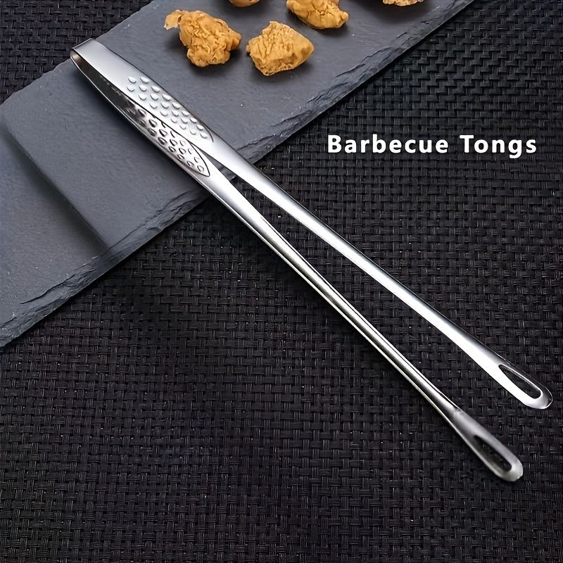 Barbecue Tongs Stainless Steel Tongs Kitchen Lengthened Food Tongs Roast Meat view 2