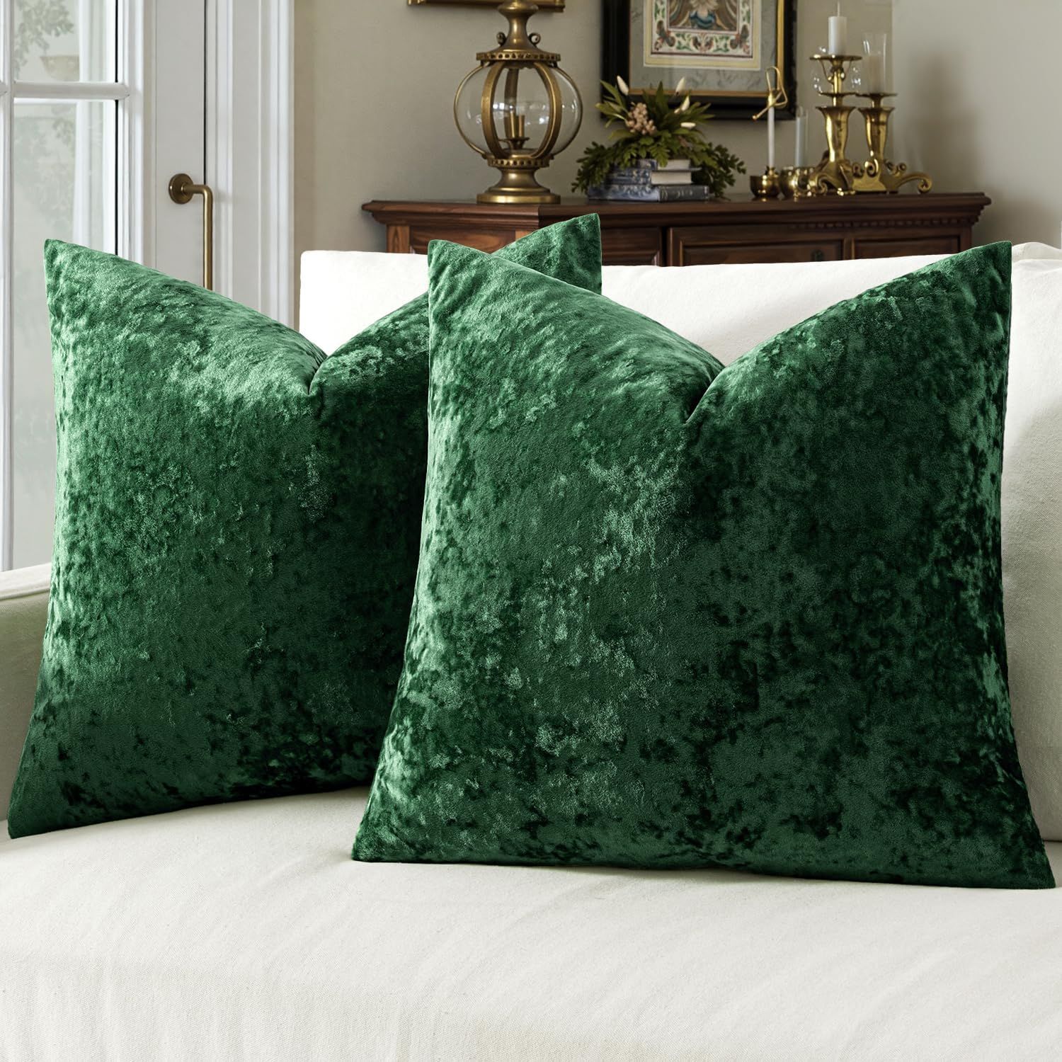 Christmas Velvet Throw Pillow Covers Set of 2 — image 1