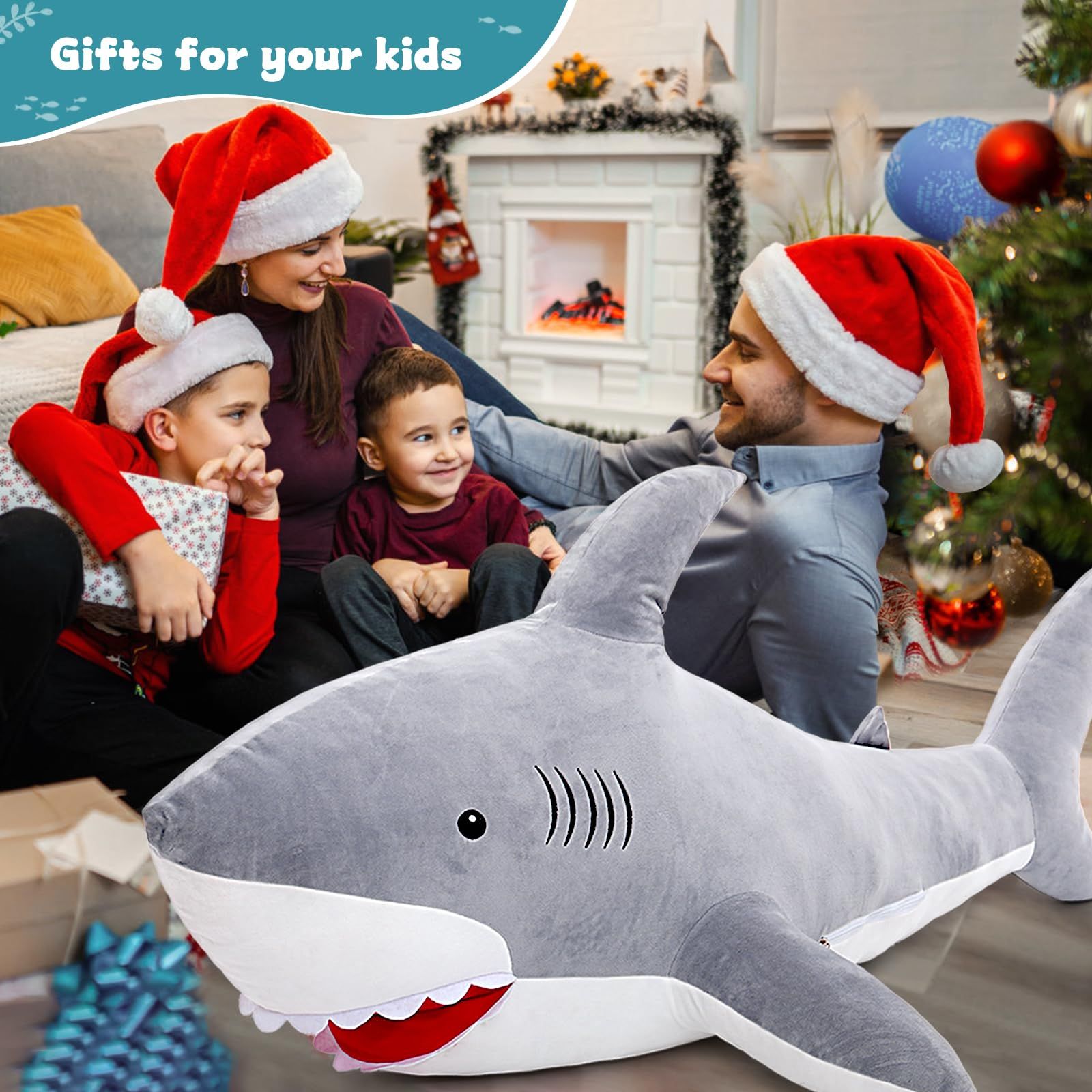 Giant Shark Stuffed Animal — image 1