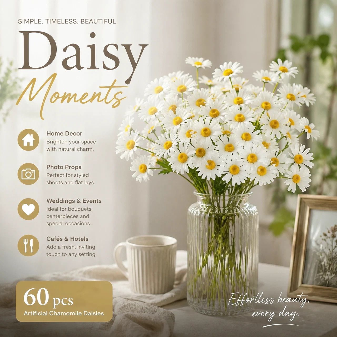 Native Countryside Vibe Artificial Chamomile Daisy — image 1
