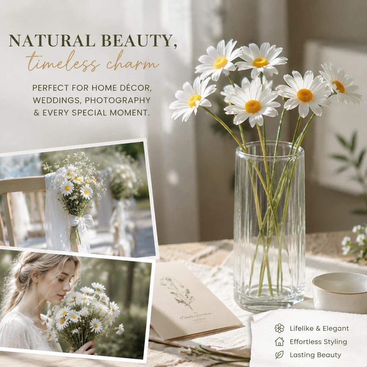 Native Countryside Vibe Artificial Chamomile Daisy view 2