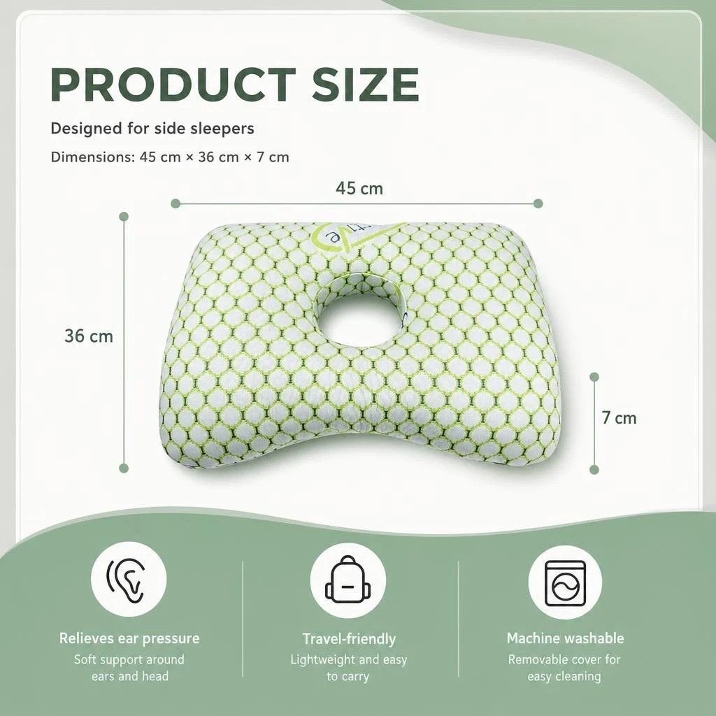 Big Size Pressure Relief Ear Pillow 47x32x10 view 4