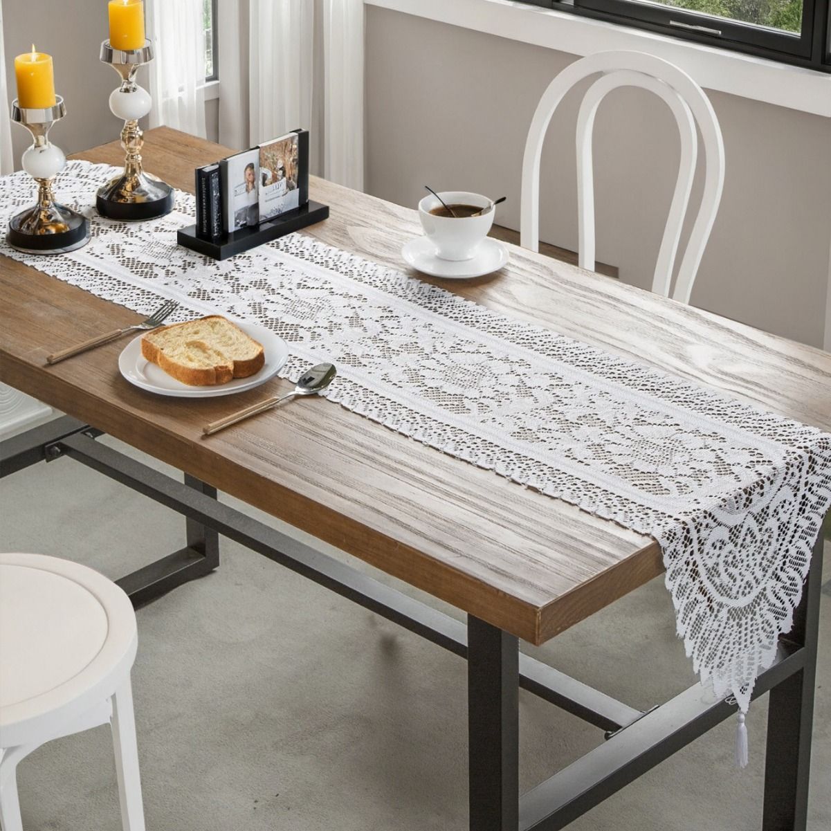 Lace Tassel Table Runner 33x91cm view 2