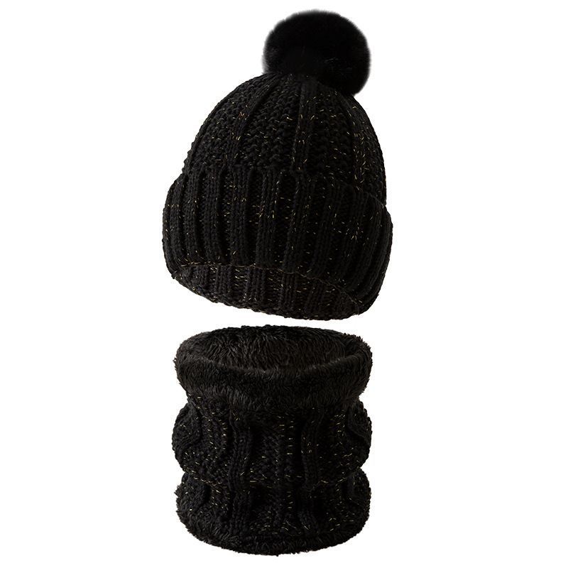 Handy Ski Holiday Gift Fleece Lined Thick Knit Hat 2 Pack Black view 2