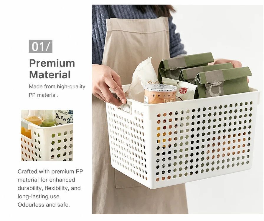 Tall Plastic Storage Basket view 7