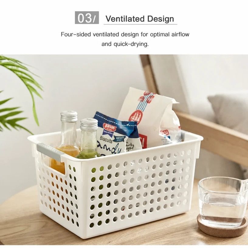 Shallow Plastic Storage Basket view 9