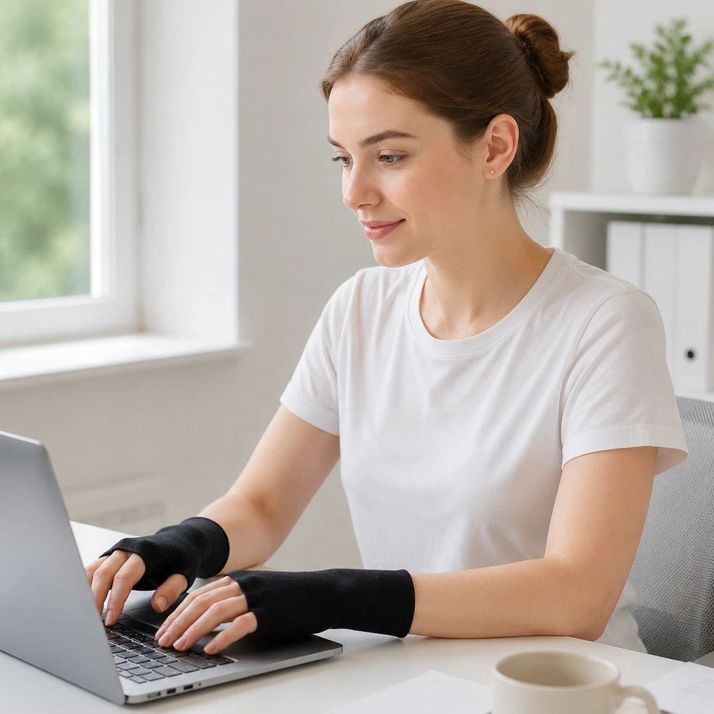 Half Finger Fingerless Gloves For Men & Women view 3