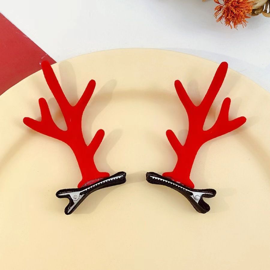A Pair Red Antler Hair Clips — image 1