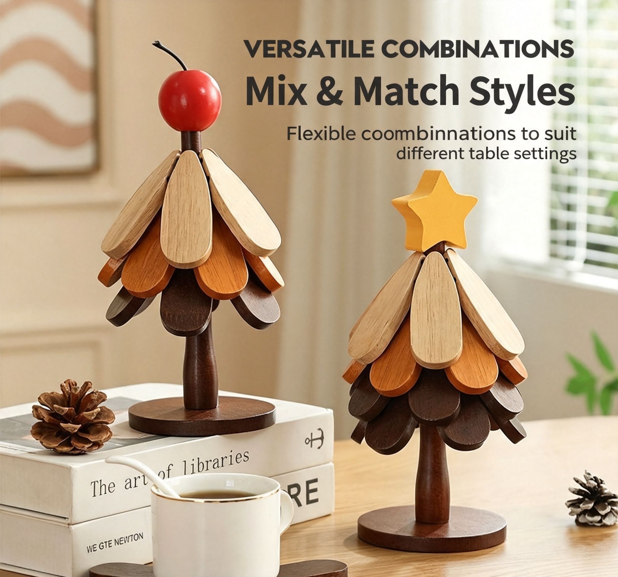 4-Tier Apple Style Christmas Tree Heat Insulation Trivet view 3