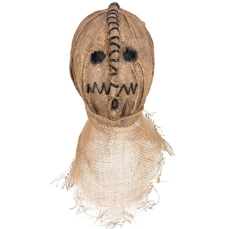 Vintage Burlap Scarecrow Full Face Mask view 2