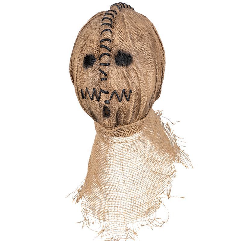 Vintage Burlap Scarecrow Full Face Mask view 3