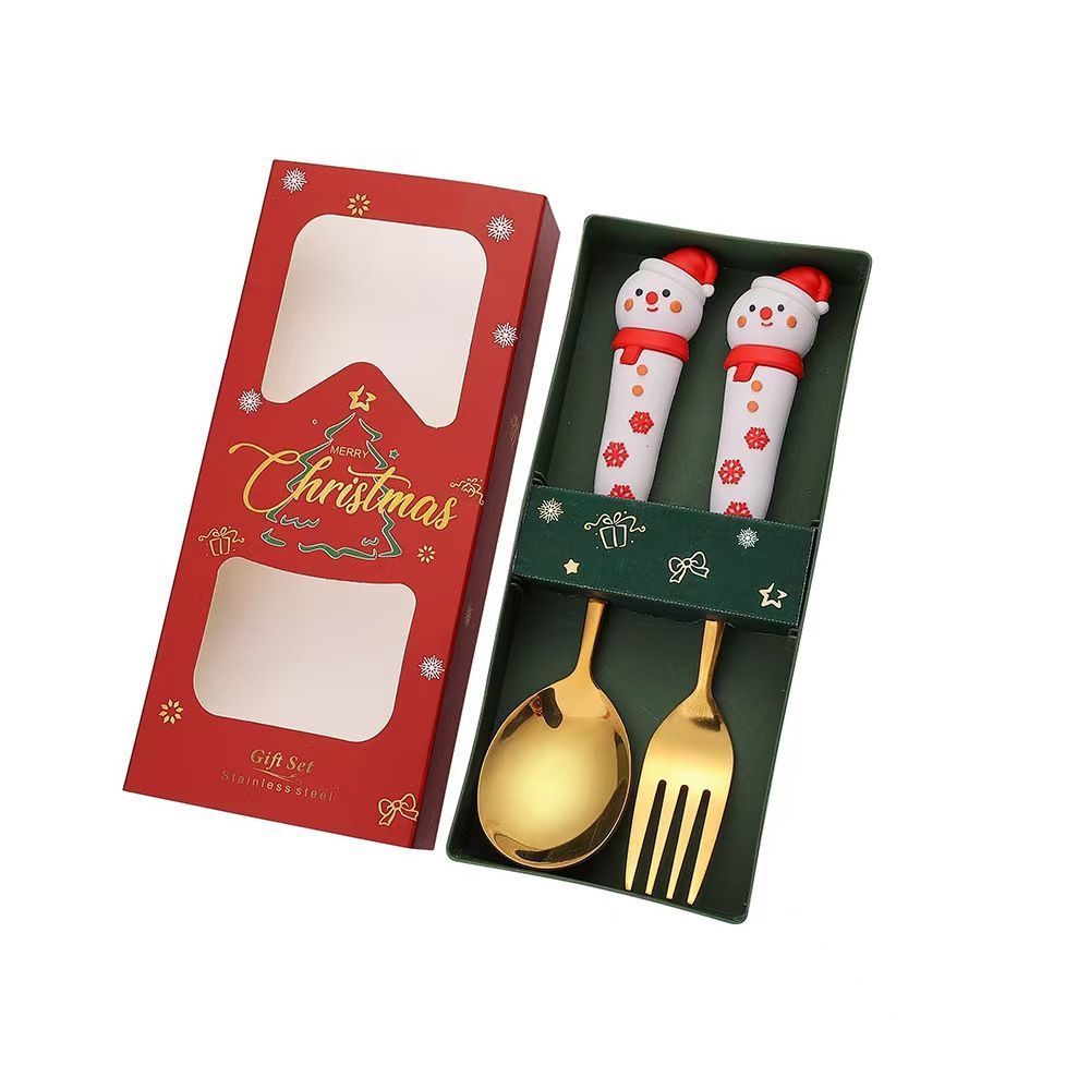 Holiday Character Stainless Steel Spoon Fork Kit — image 1