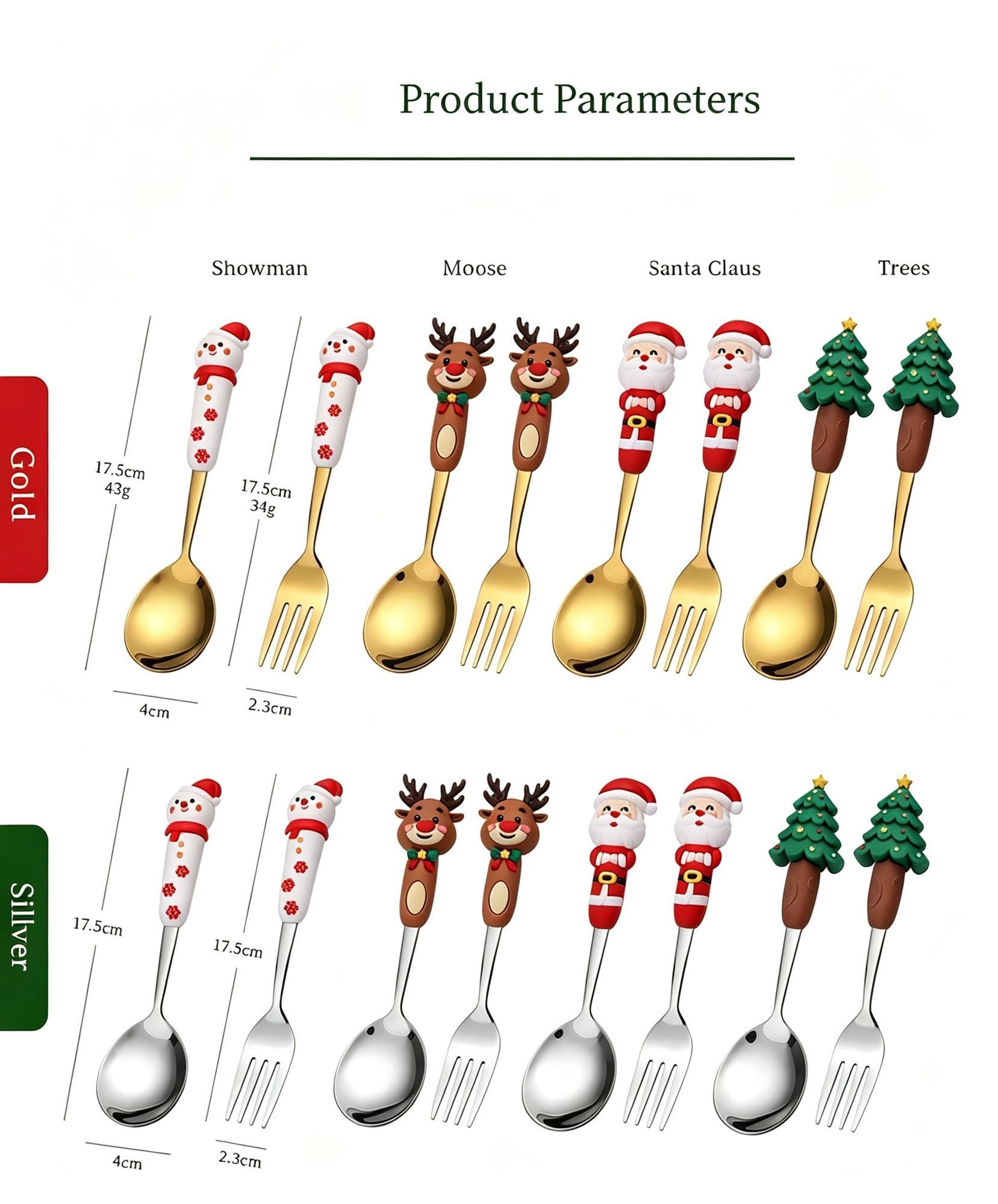 Premium Stainless Steel Christmas Spoon Fork Gift Box view 5