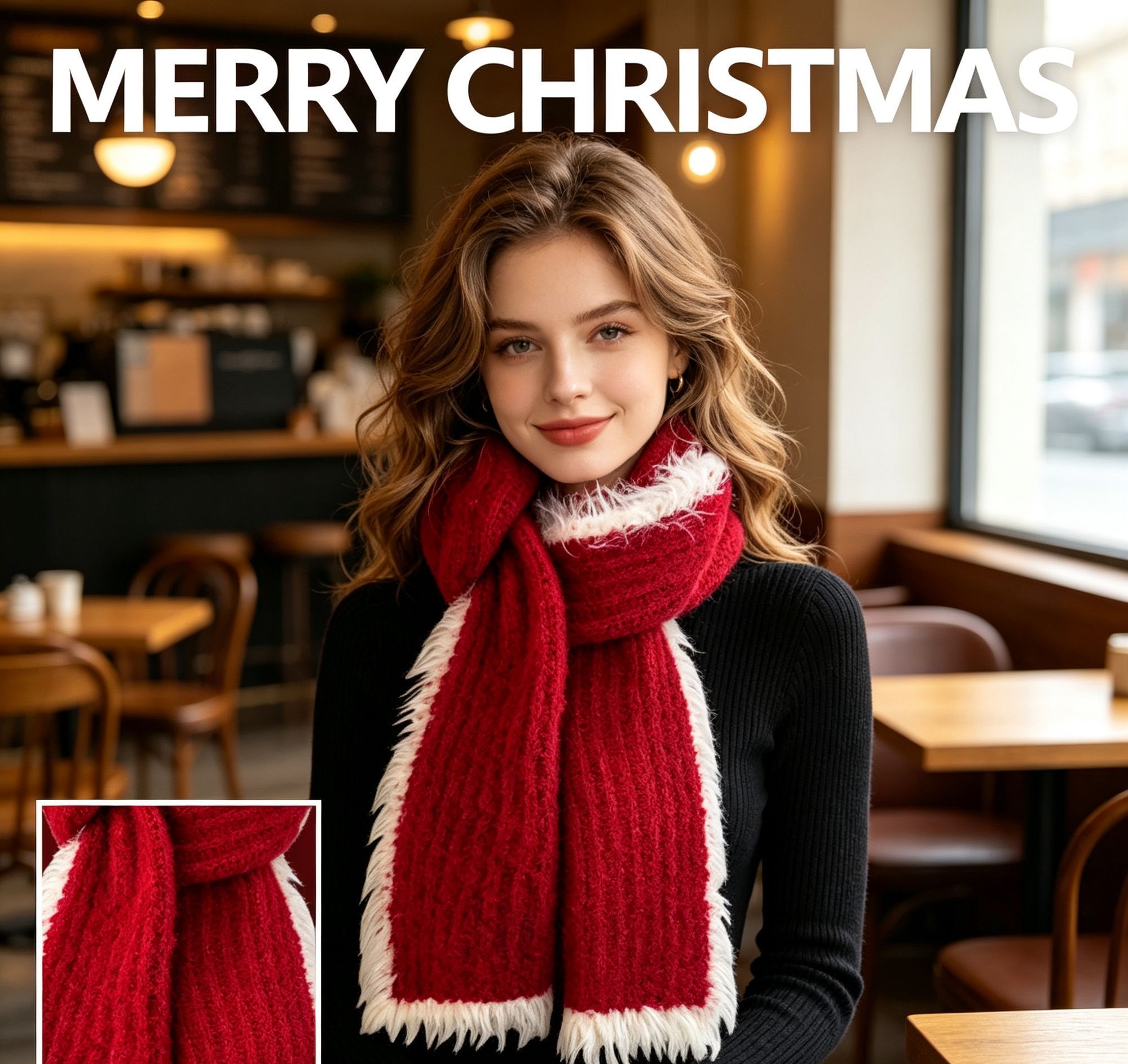 Red Tone Oversized Ladies Shawl — image 1