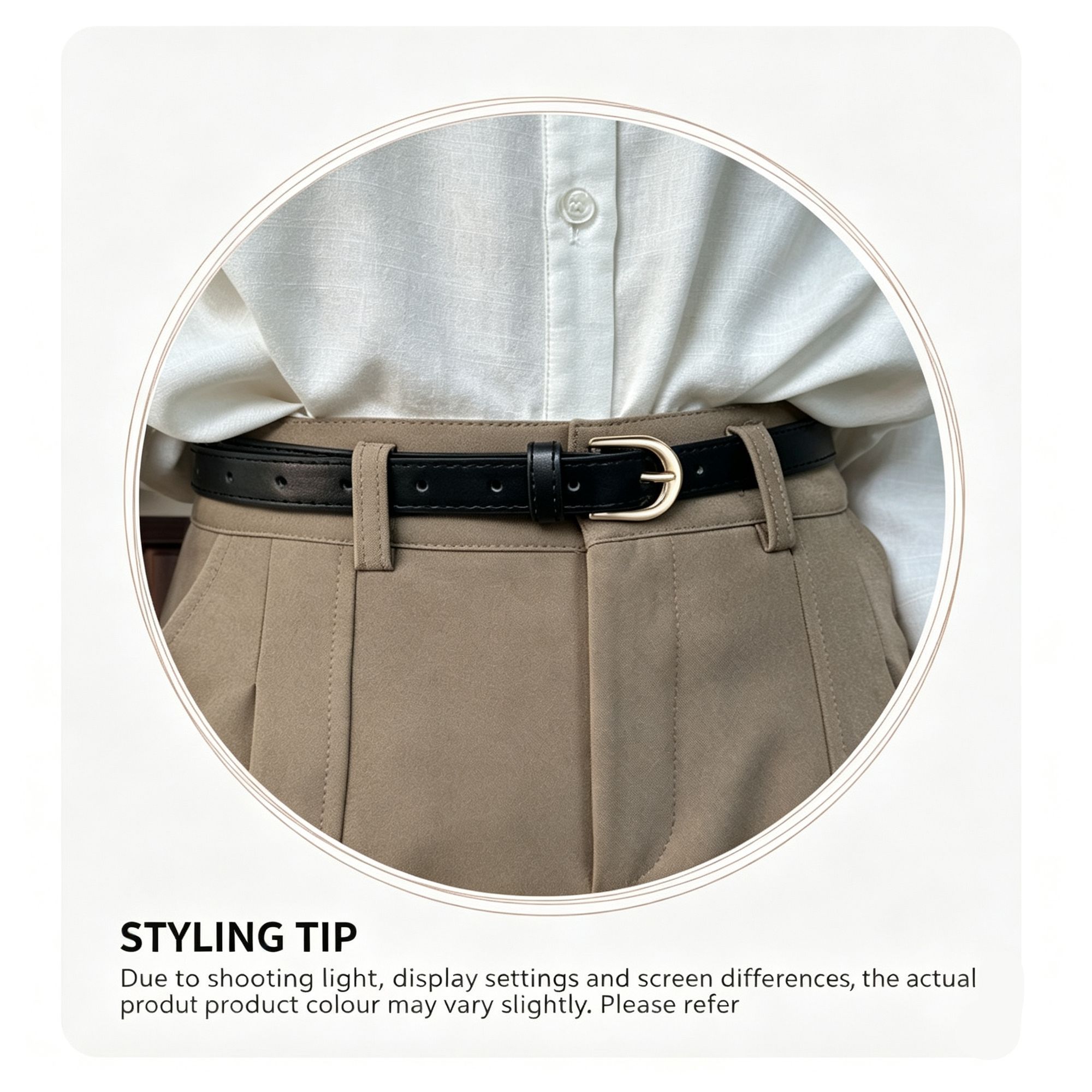Minimalist High‑quality Soft Leather Waist Belt for Women view 3
