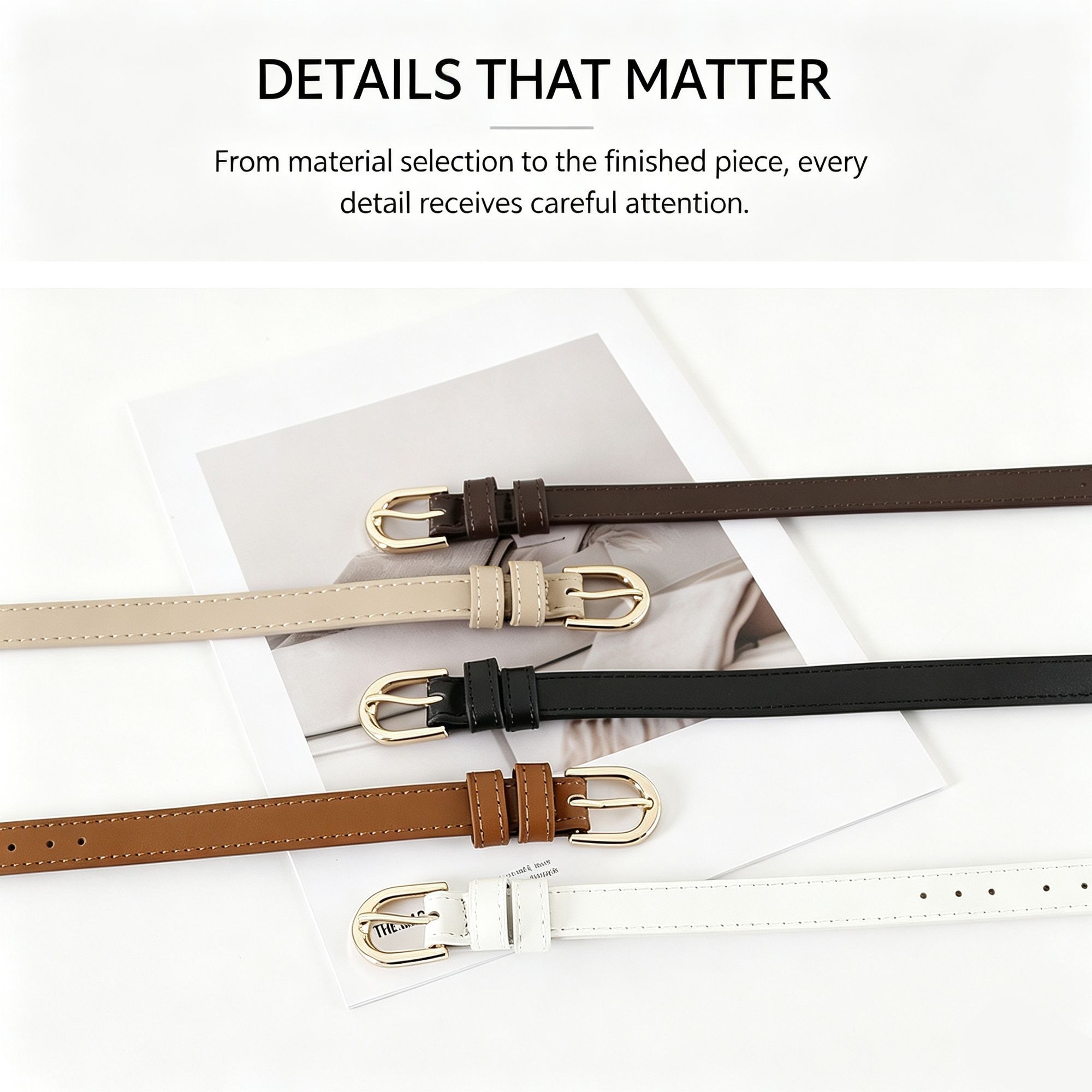 Minimalist High‑quality Soft Leather Waist Belt for Women view 4