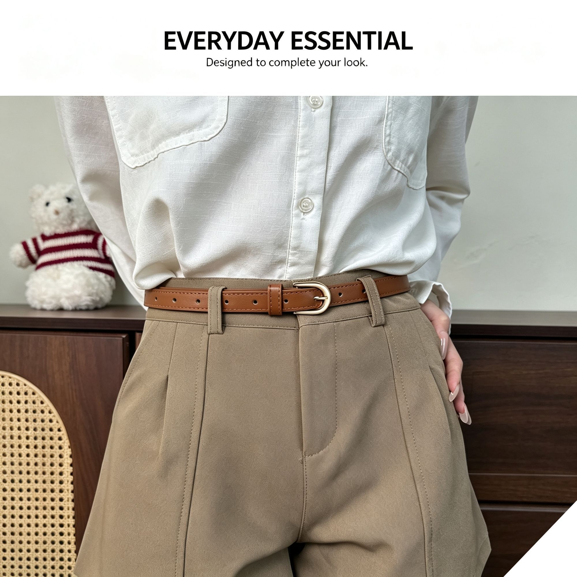 Minimalist High‑quality Soft Leather Waist Belt for Women view 5