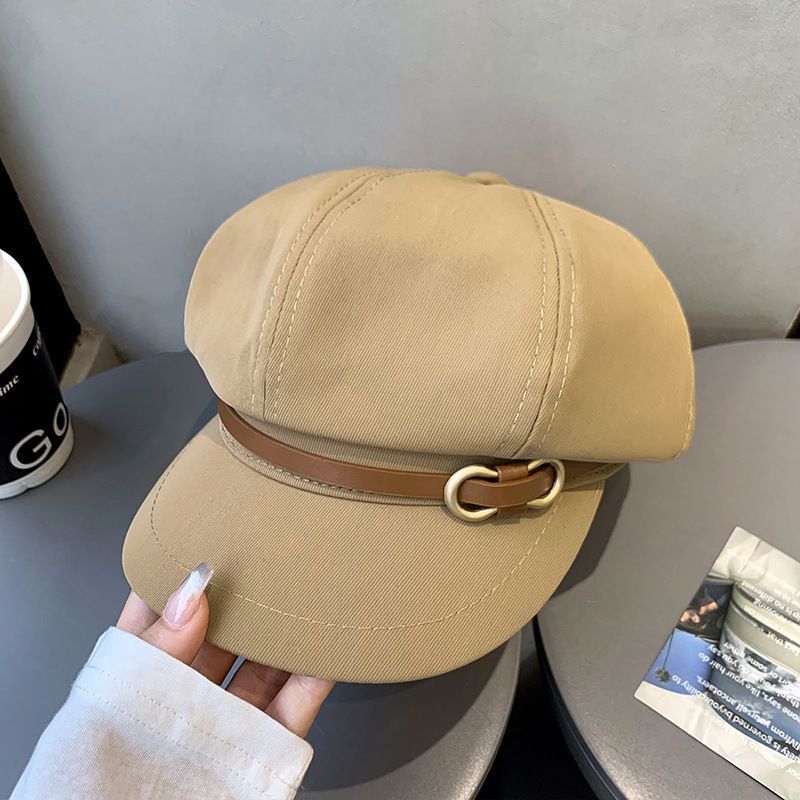 Button Detail Retro Beret