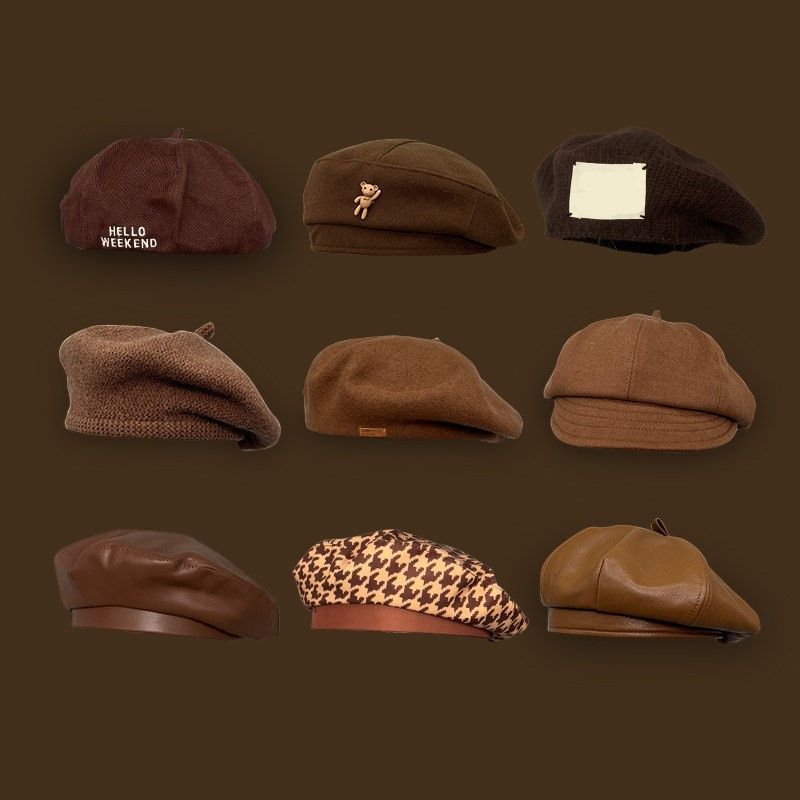 Button Detail Retro Beret view 2