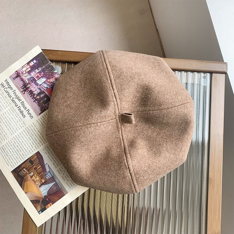 Solid Plain Beret Cap, Adjustable 56‑58cm, Christmas & Halloween Versatile
