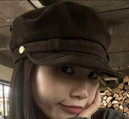 Suede‑Like Octagonal Hat