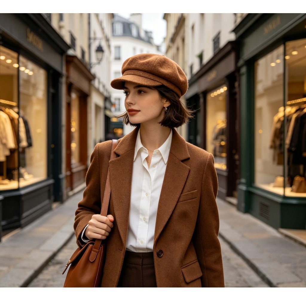 Suede‑Textured Octagonal Hat view 5
