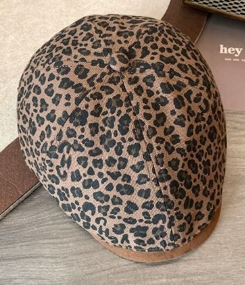 Leopard Print Newsboy Cap