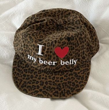 Heart Leopard Print Baseball Cap