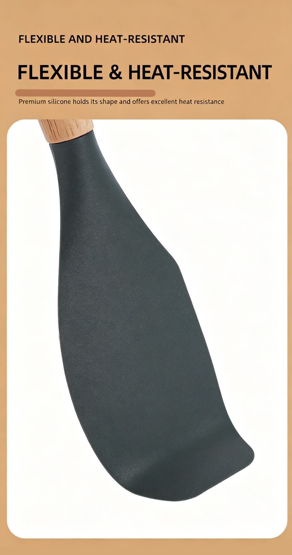 Silicone Kitchen Utensils 12‑Piece Set Dark Grey view 7