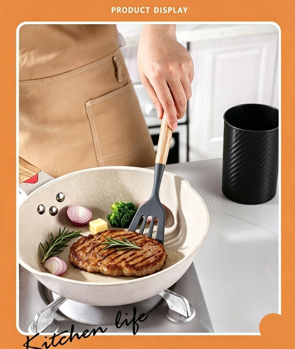Silicone Kitchen Utensils 12‑Piece Set Light Grey view 9