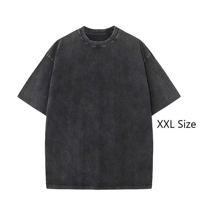 Retro 230gsm Heavy Washed Cotton T‑Shirt Unisex All‑Match Outfit Nice — image 1