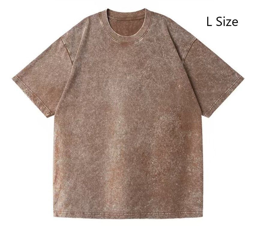 230gsm Heavyweight Washed Vintage Cotton T‑Shirt Unisex Daily Wear Perfect — image 1