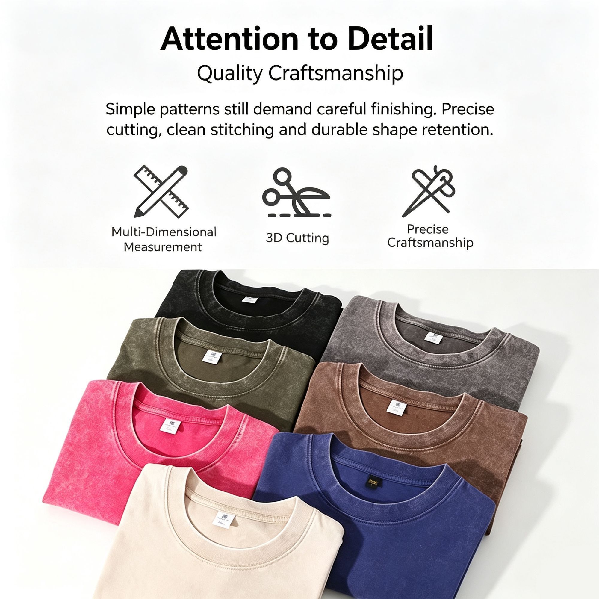 Washed Thick 230gsm Vintage Cotton T‑Shirt Unisex Casual Wear Perfect view 4