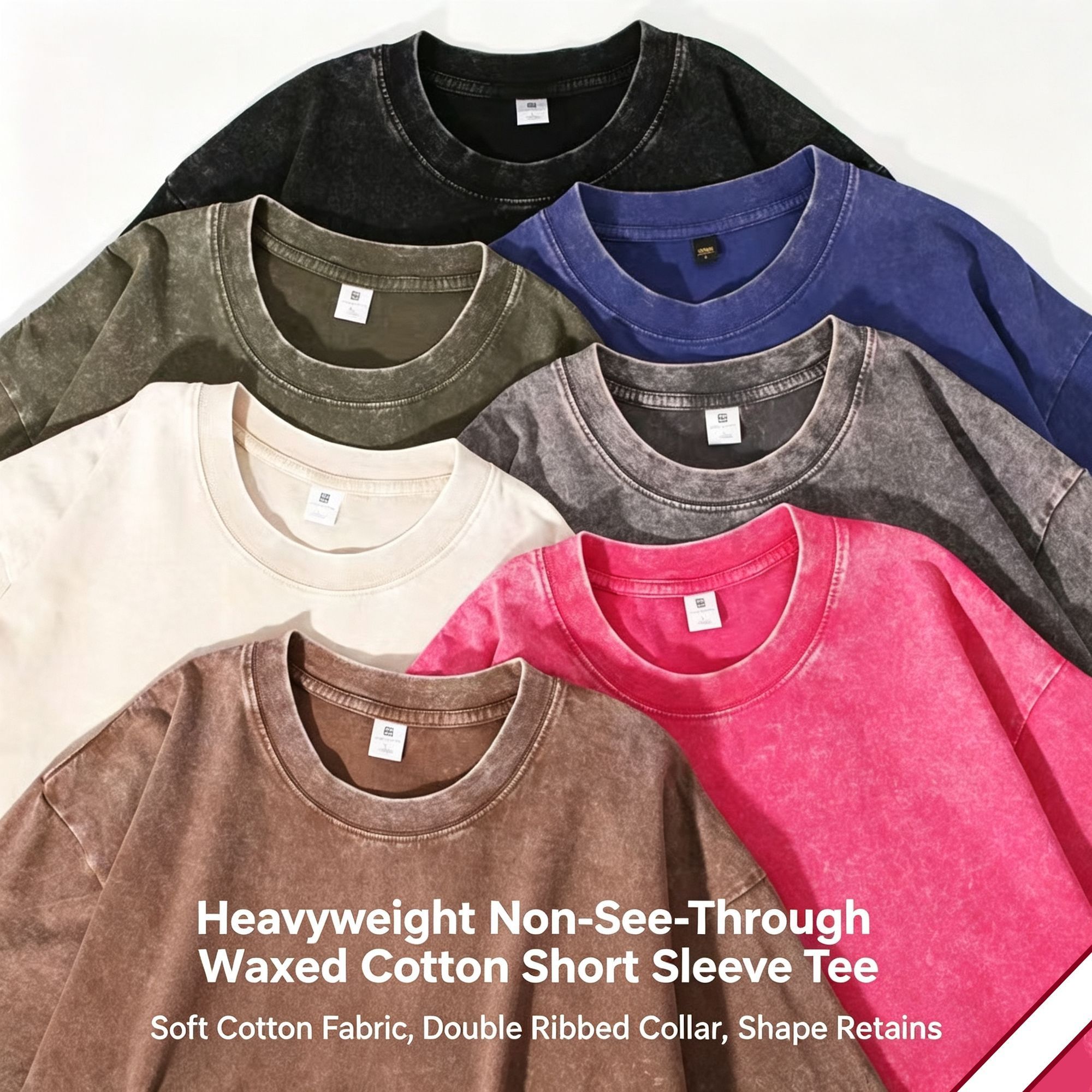 Washed Thick Vintage Cotton Tee 230gsm Unisex Casual Outfit Popular Christmas view 3