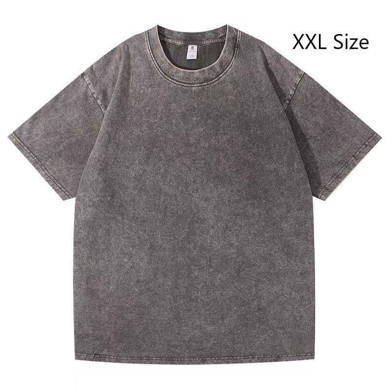 230gsm Pre‑Washed Heavy Retro Cotton T‑Shirt Unisex Wardrobe Staple Perfect — image 1